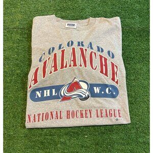 Vintage Colorado Avalanche shirt mens large gray long sleeve hockey NHL 1990s
